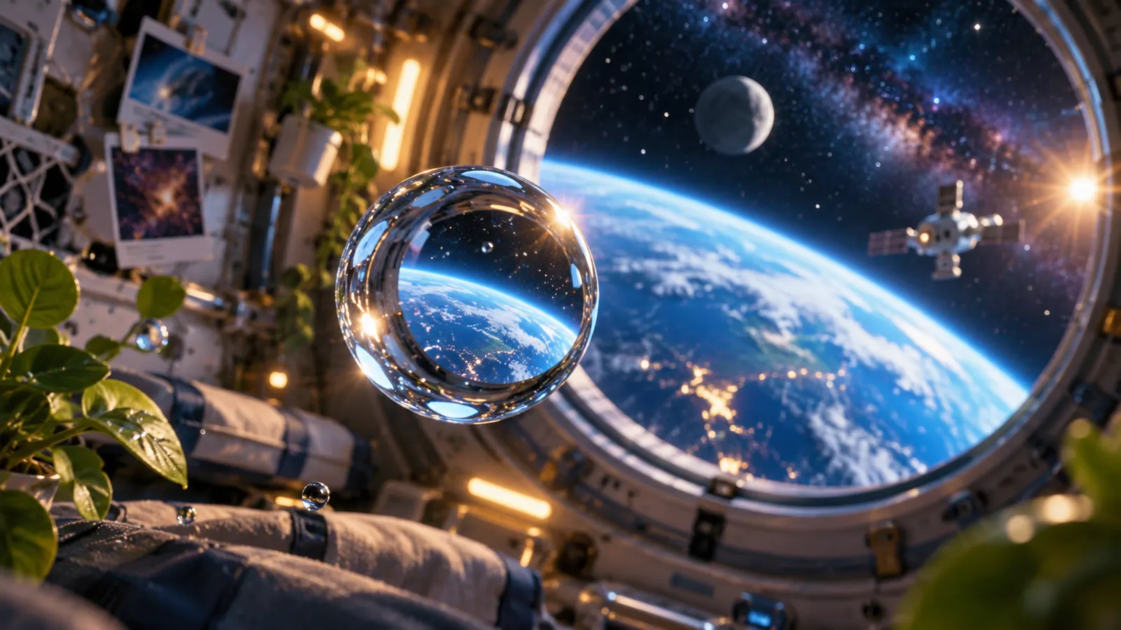 宇宙で泣くと涙はこぼれない。目の上にたまって“水の玉”になってしまう