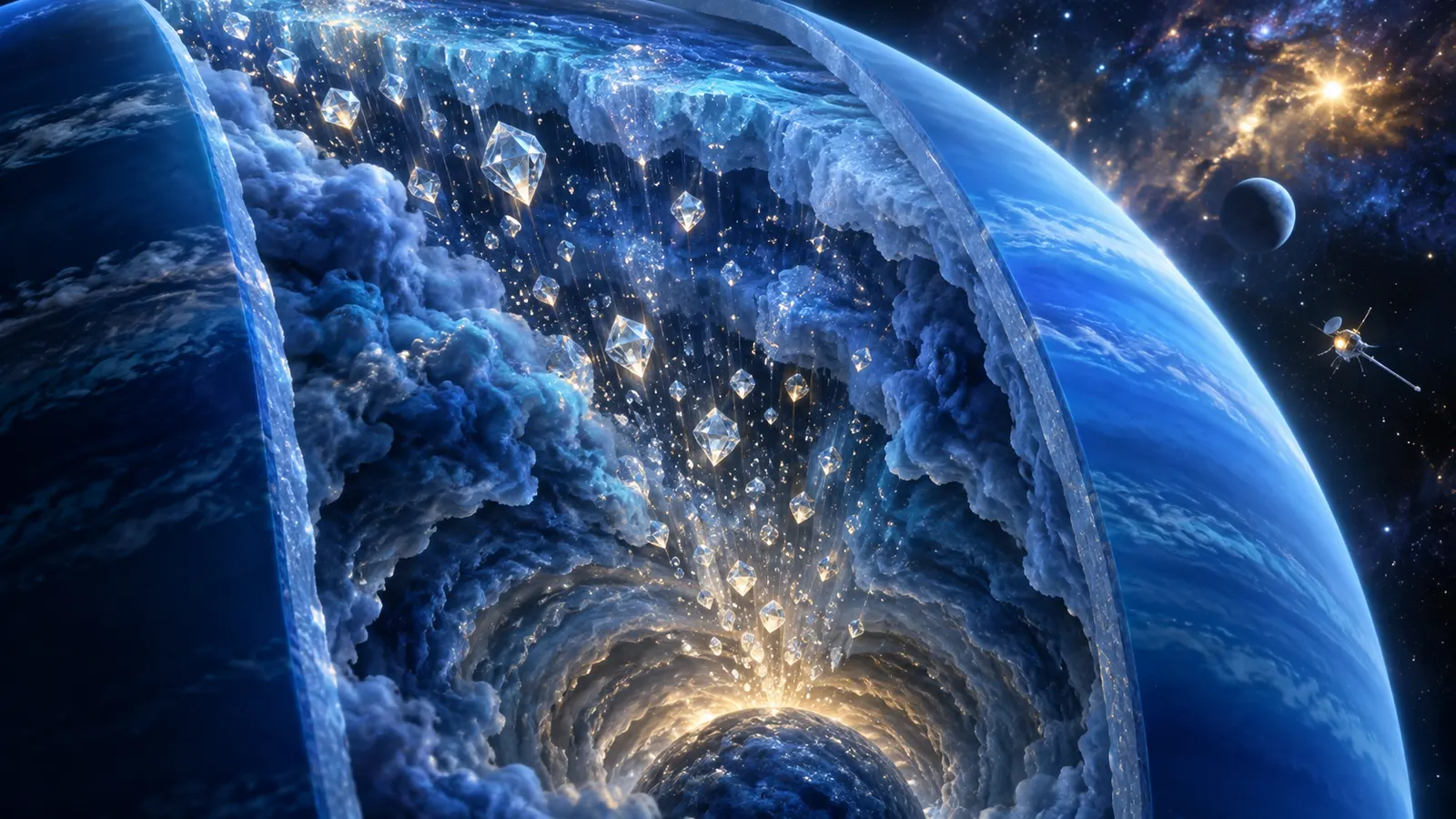 天王星と海王星の奥では“ダイヤモンドの雨”が降っているらしい