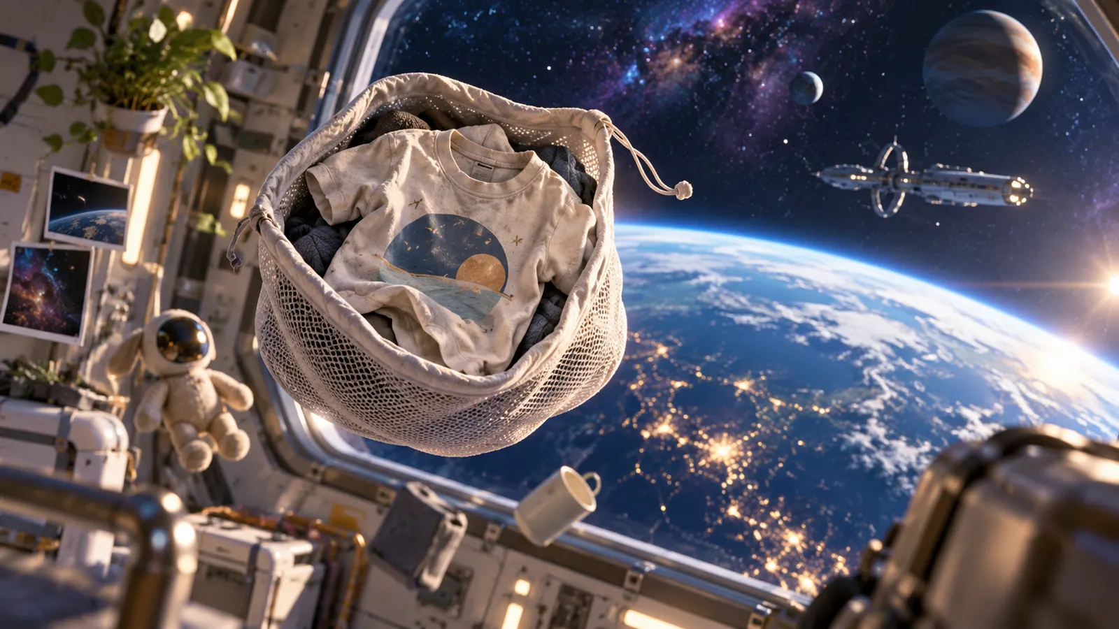 ISSには洗濯機がない。宇宙飛行士の服は「着たら捨てる」が基本だった