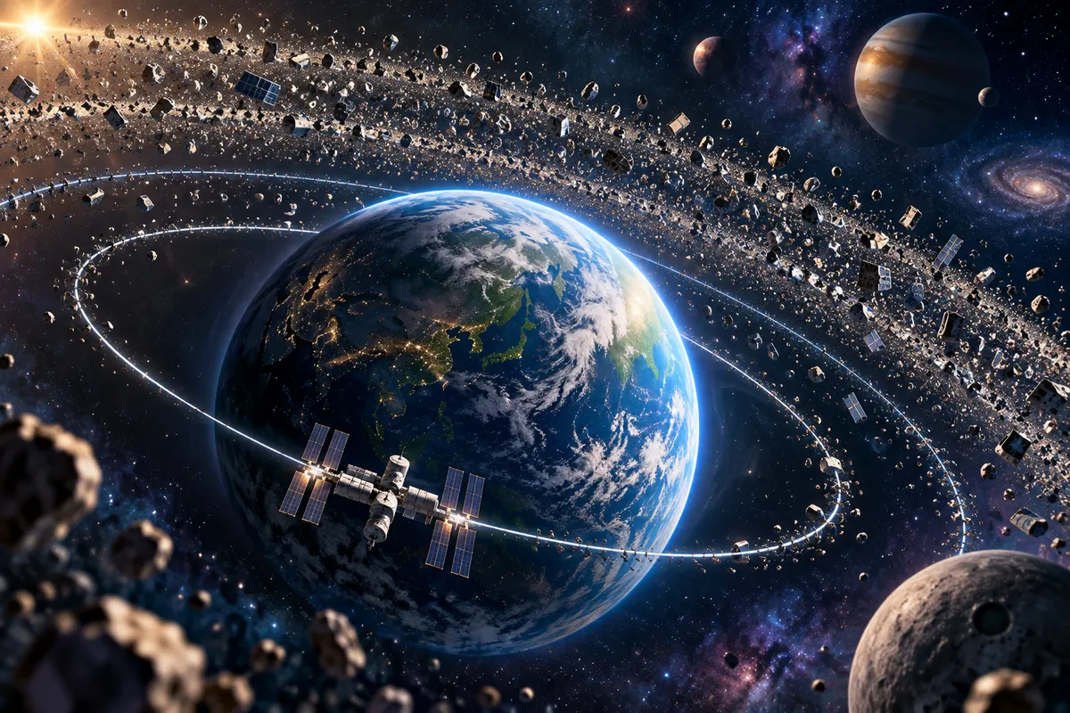 高い軌道ほど宇宙ゴミが多く、巨大な構造物が長く無事でいるのは難しい