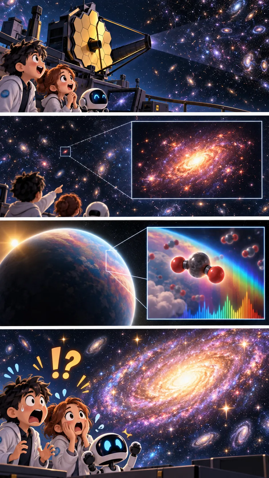 宇宙誕生から3億年の銀河が見えた。ウェッブ望遠鏡が見つけた“想定外”たちの4コマ漫画