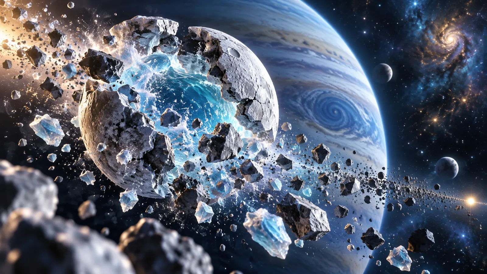 氷の衛星を粉々に砕くシミュレーション。それでも地下の「海」の運命はほぼ変わらなかった