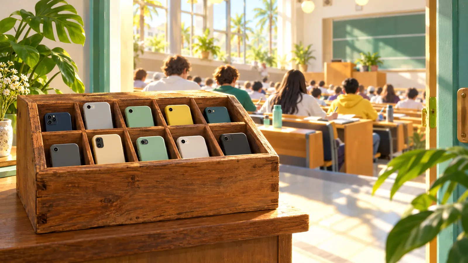 授業中はスマホを木箱へ。インドの学生1万6683人の実験で、成績が伸びたのは主に成績下位の学生と1年生
