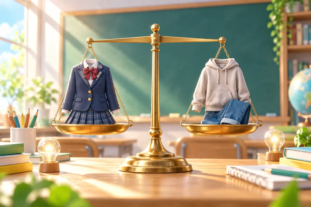 制服あり・なし、データの天秤はほぼ水平
