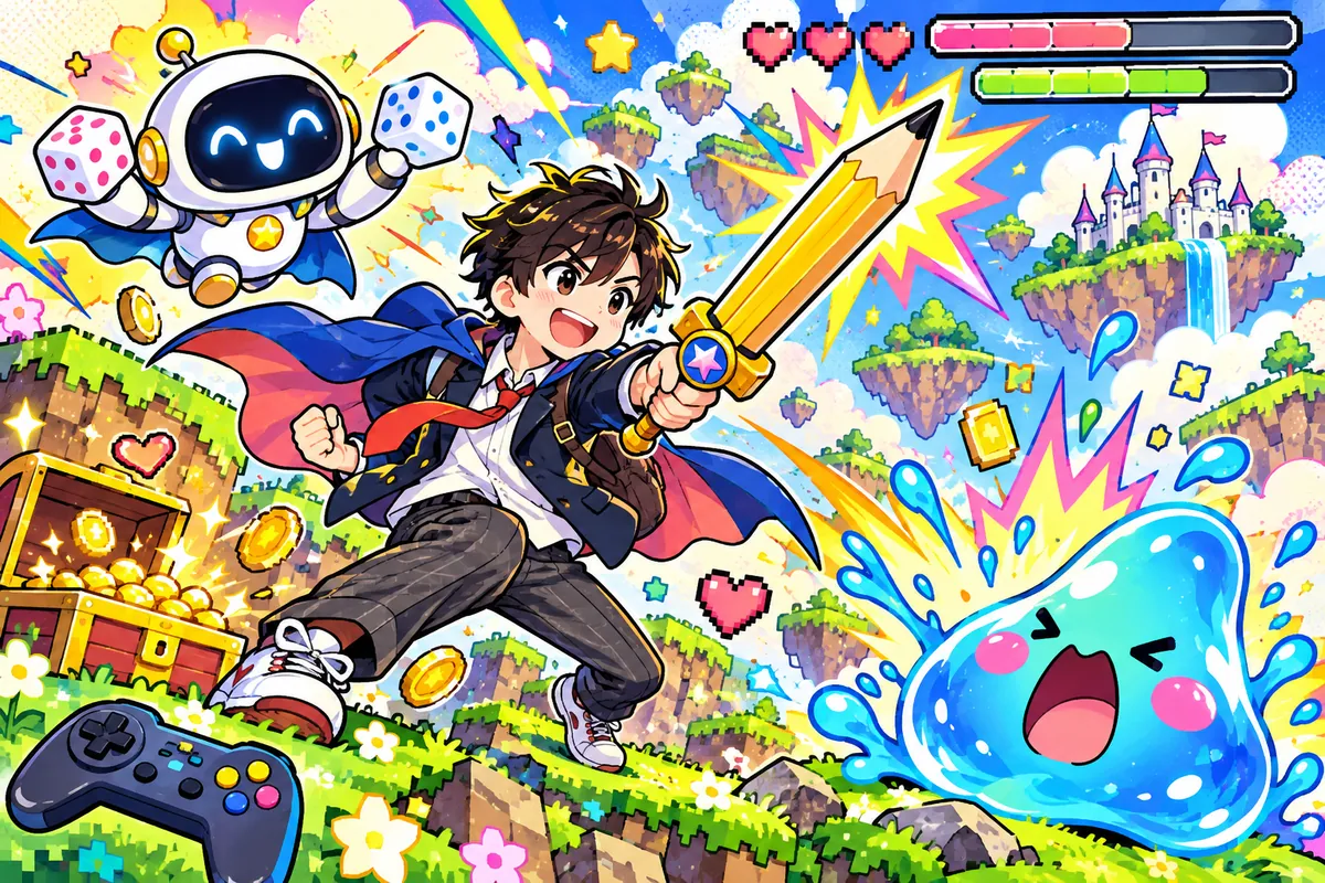 英語ゲームのプロンプトのイラスト