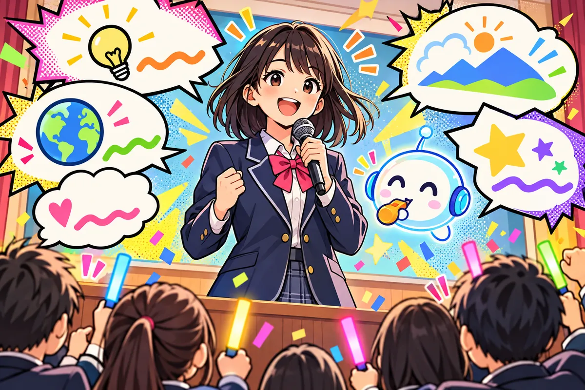 英会話・面接のプロンプトのイラスト