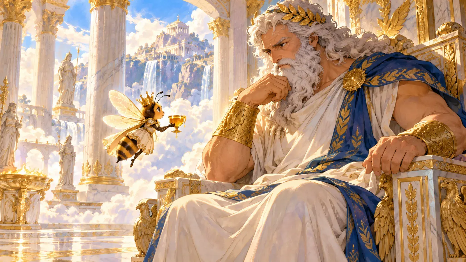 The Bee and Jupiter(ミツバチとユピテル)の挿絵