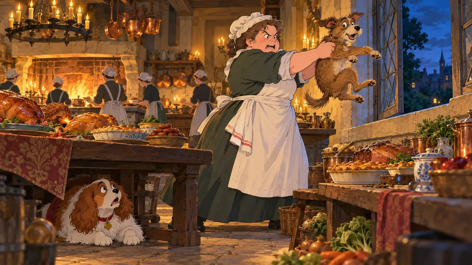 The Dog and the Cook(犬と料理人)の挿絵