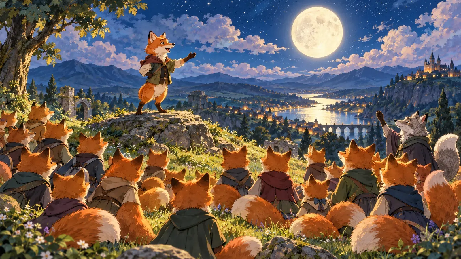 The Fox Who Had Lost His Tail（しっぽをなくしたキツネ）の挿絵