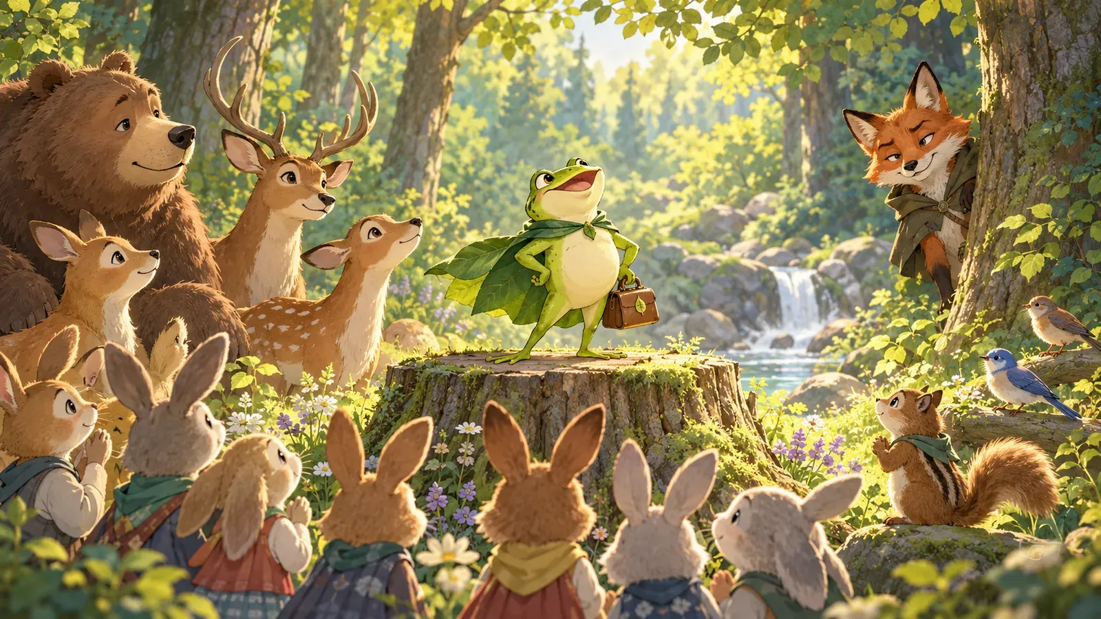 The Frog Doctor（カエルのお医者さん（にせ医者のカエル））の挿絵