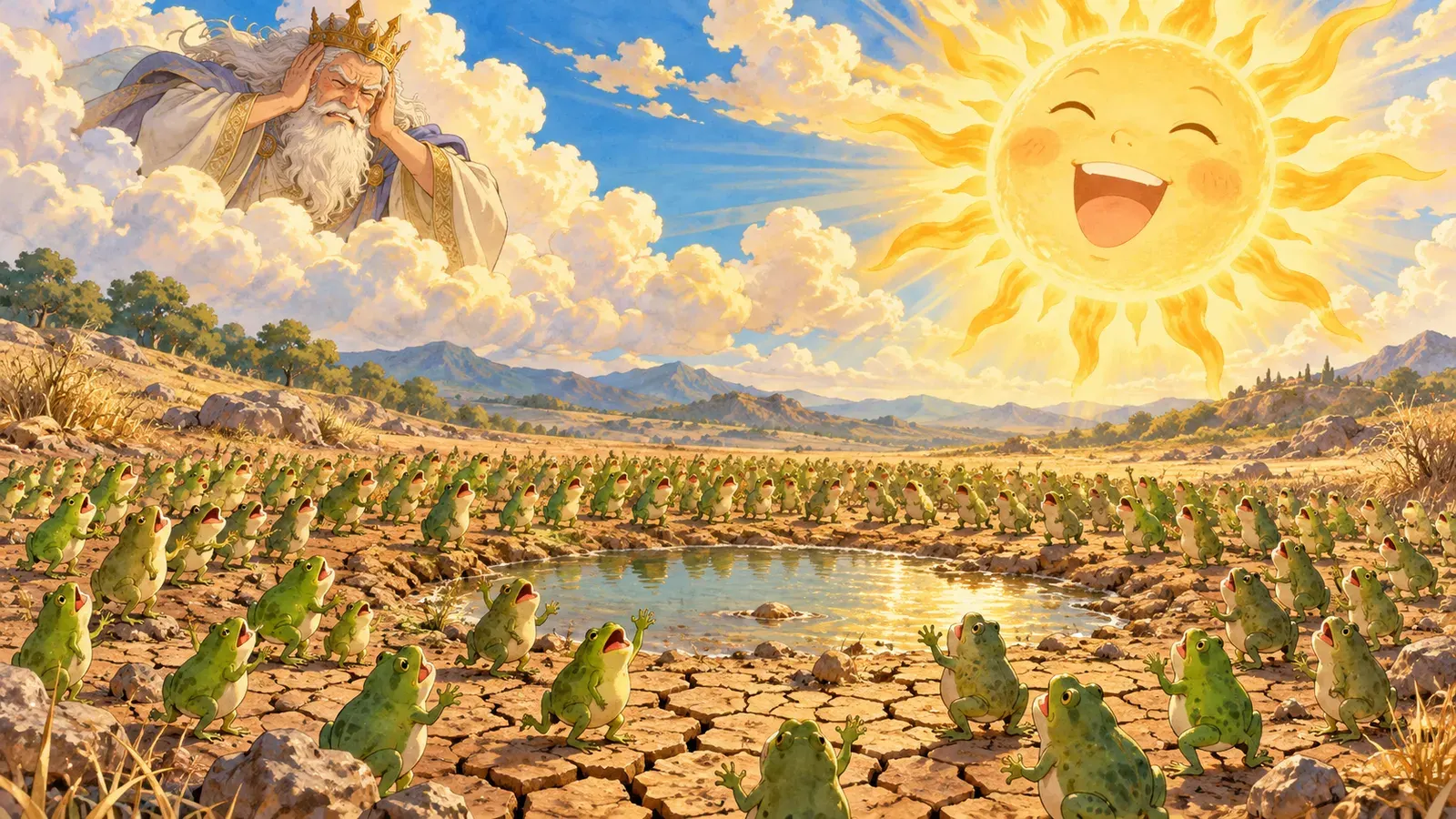 The Frogs and the Sun's Wedding(太陽の結婚とカエル)の挿絵