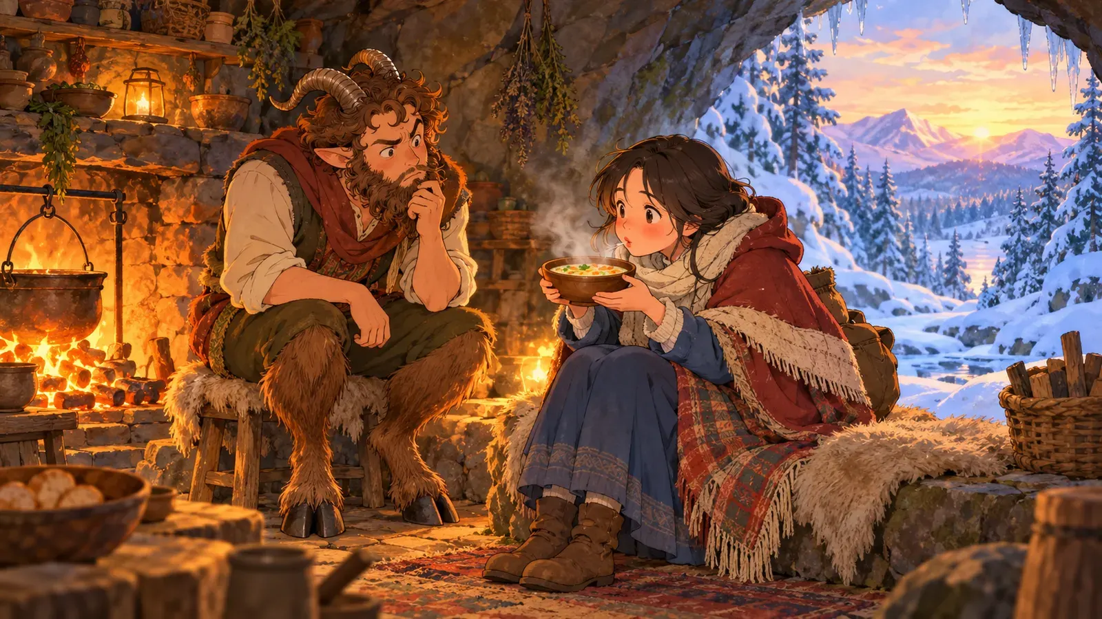 The Man and the Satyr(人間とサテュロス)の挿絵