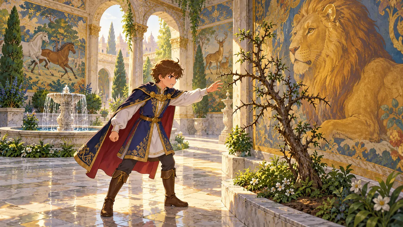 The Prince and the Painted Lion（王子と絵のライオン）の挿絵