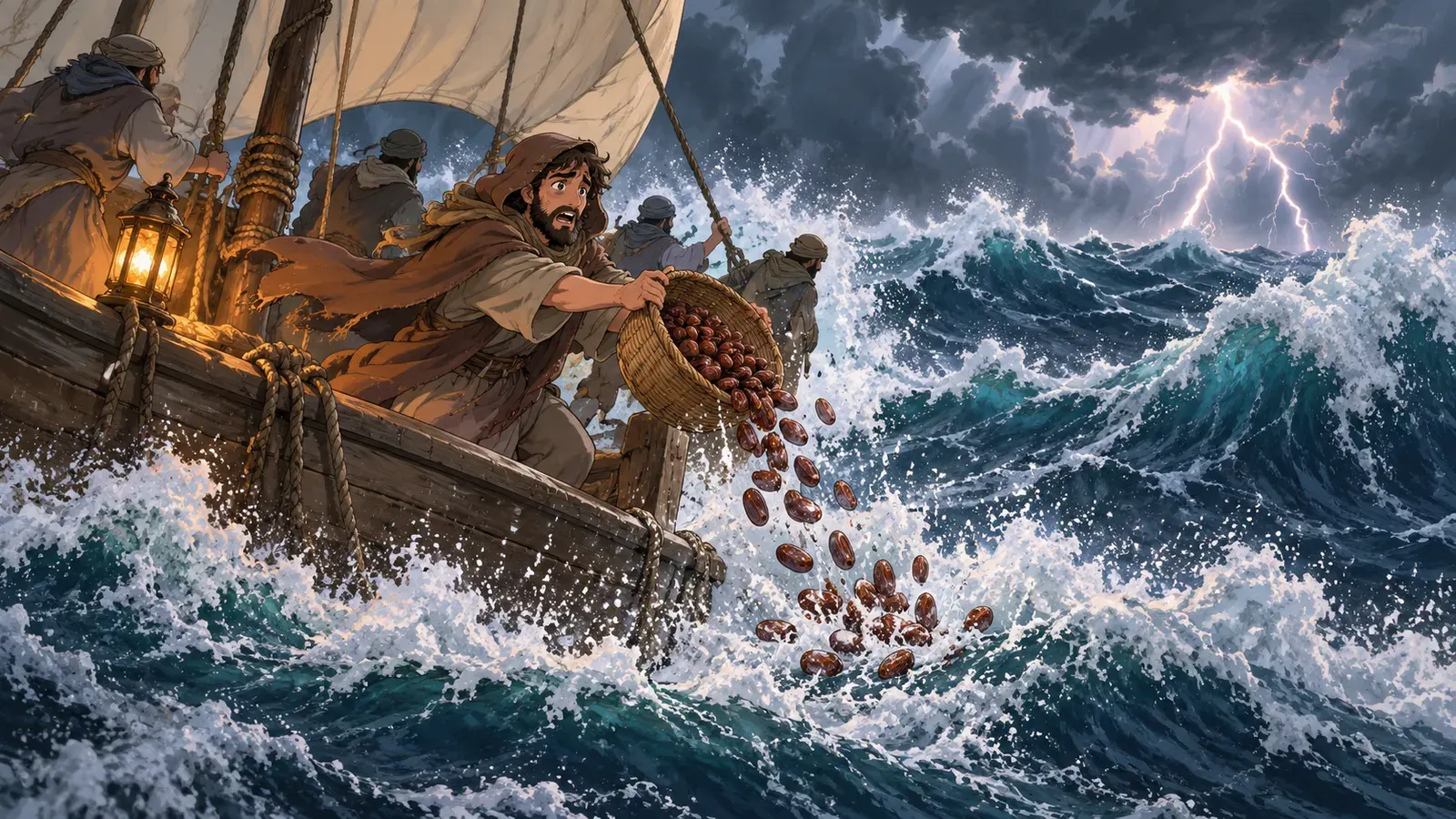 The Shepherd and the Sea(羊飼いと海)の挿絵