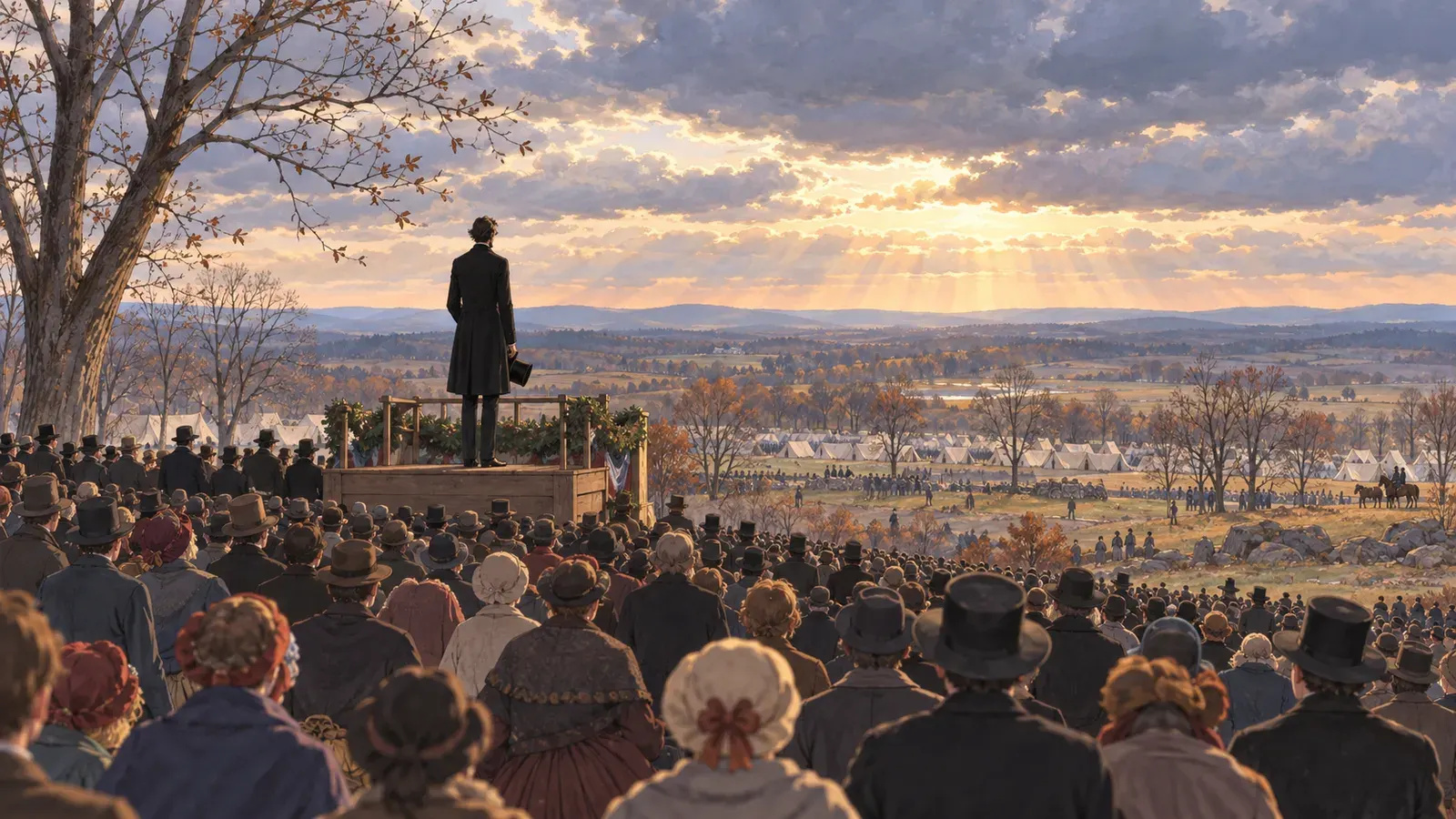 Abraham Lincoln: From a Log Cabin to the White House(エイブラハム・リンカーン 丸太小屋からホワイトハウスへ)の挿絵