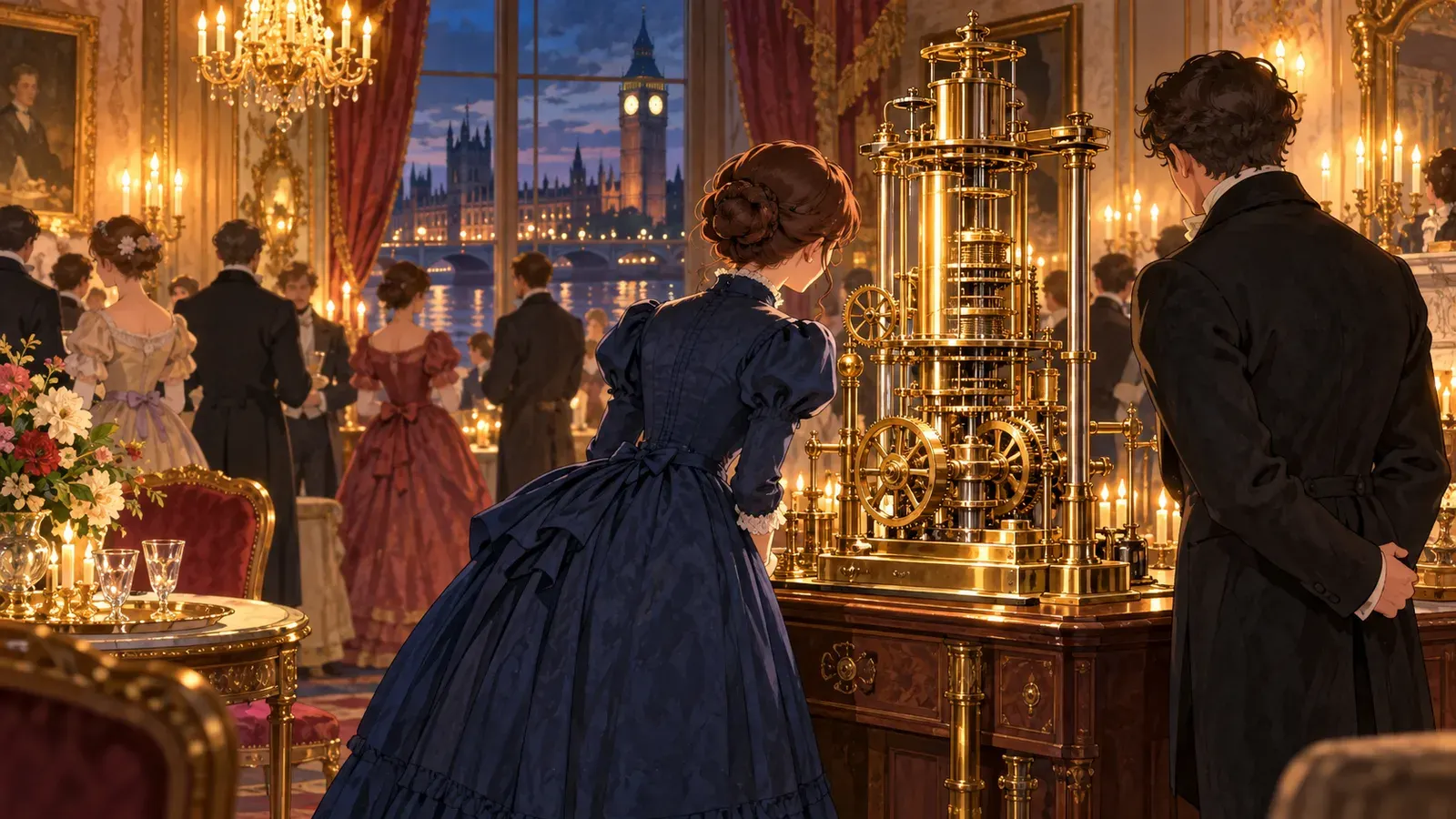 Ada Lovelace: The Poet's Daughter Who Saw the Future of Computers（エイダ・ラブレス――コンピューターの未来を見た詩人の娘）の挿絵