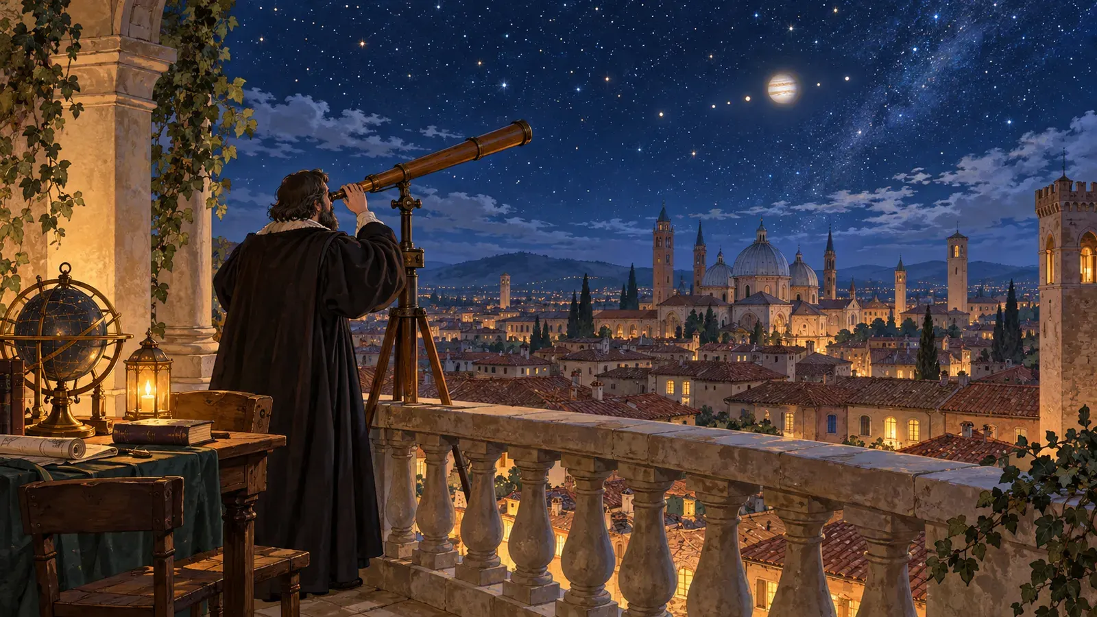 Galileo Galilei: Looking Up at the Sky(ガリレオ・ガリレイ 空を見上げた科学者)の挿絵
