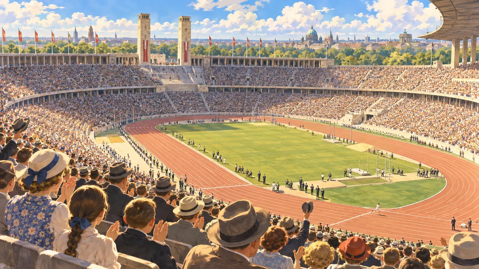 Jesse Owens: The Fastest Man in Berlin(ジェシー・オーエンス ベルリンでいちばん速かった男)の挿絵