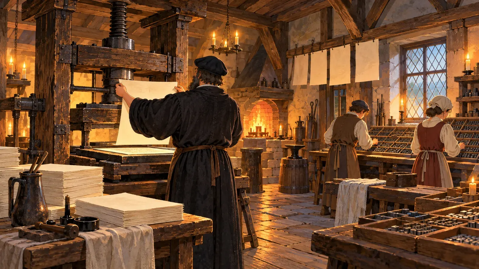 Johannes Gutenberg: The Printer Who Changed the World(グーテンベルク――世界を変えた印刷の人)の挿絵