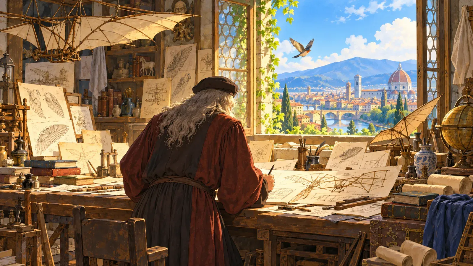 Leonardo da Vinci: The Most Curious Man in History(レオナルド・ダ・ヴィンチ 好奇心のかたまり)の挿絵