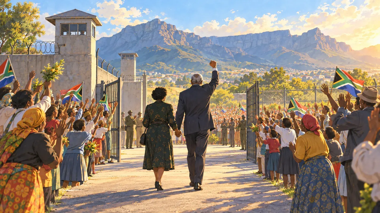 Nelson Mandela: From Prisoner to President（ネルソン・マンデラ 囚人から大統領へ）の挿絵