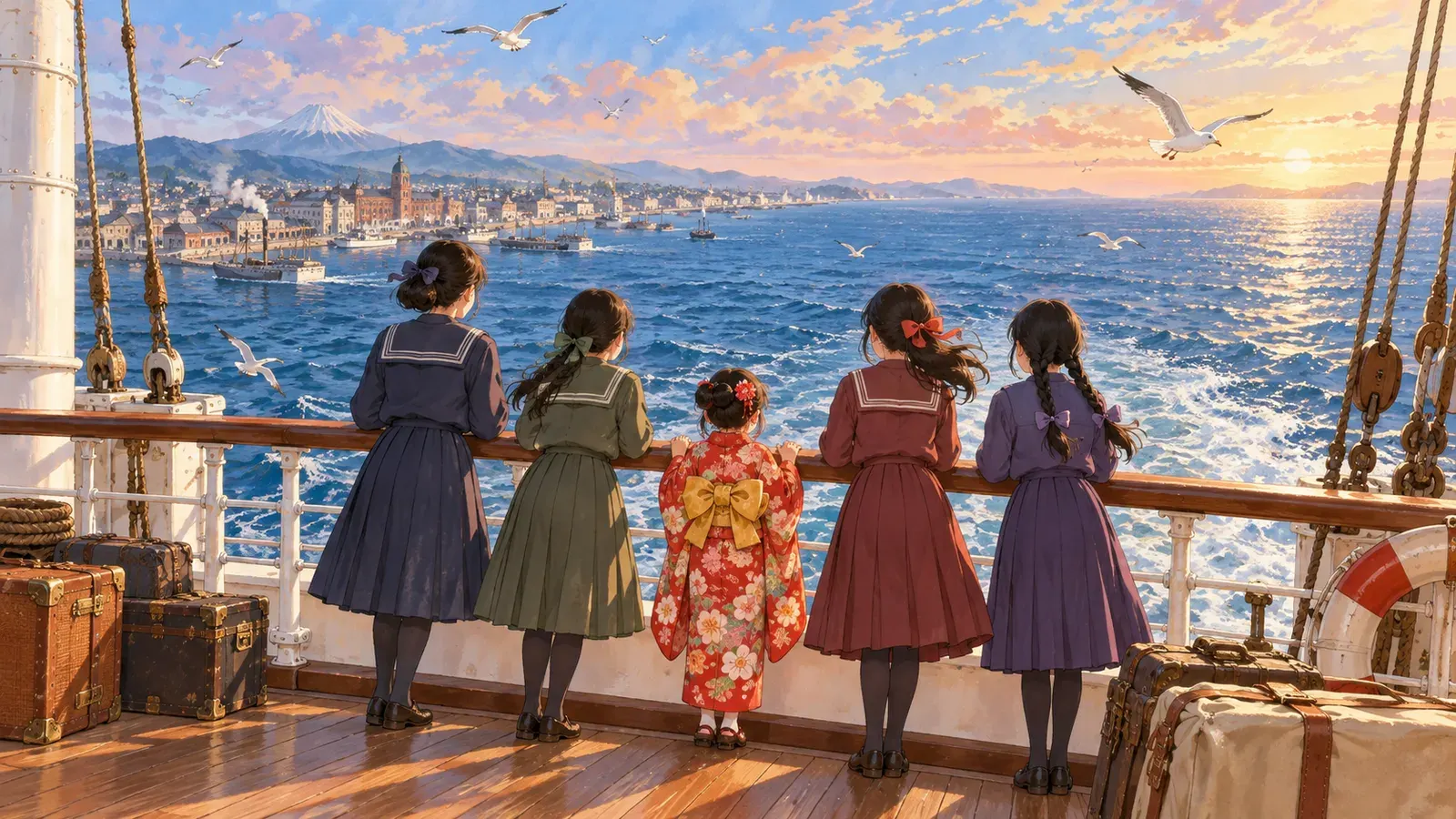 Tsuda Umeko: The Six-Year-Old Who Crossed the Pacific(津田梅子――太平洋をわたった6歳の少女)の挿絵