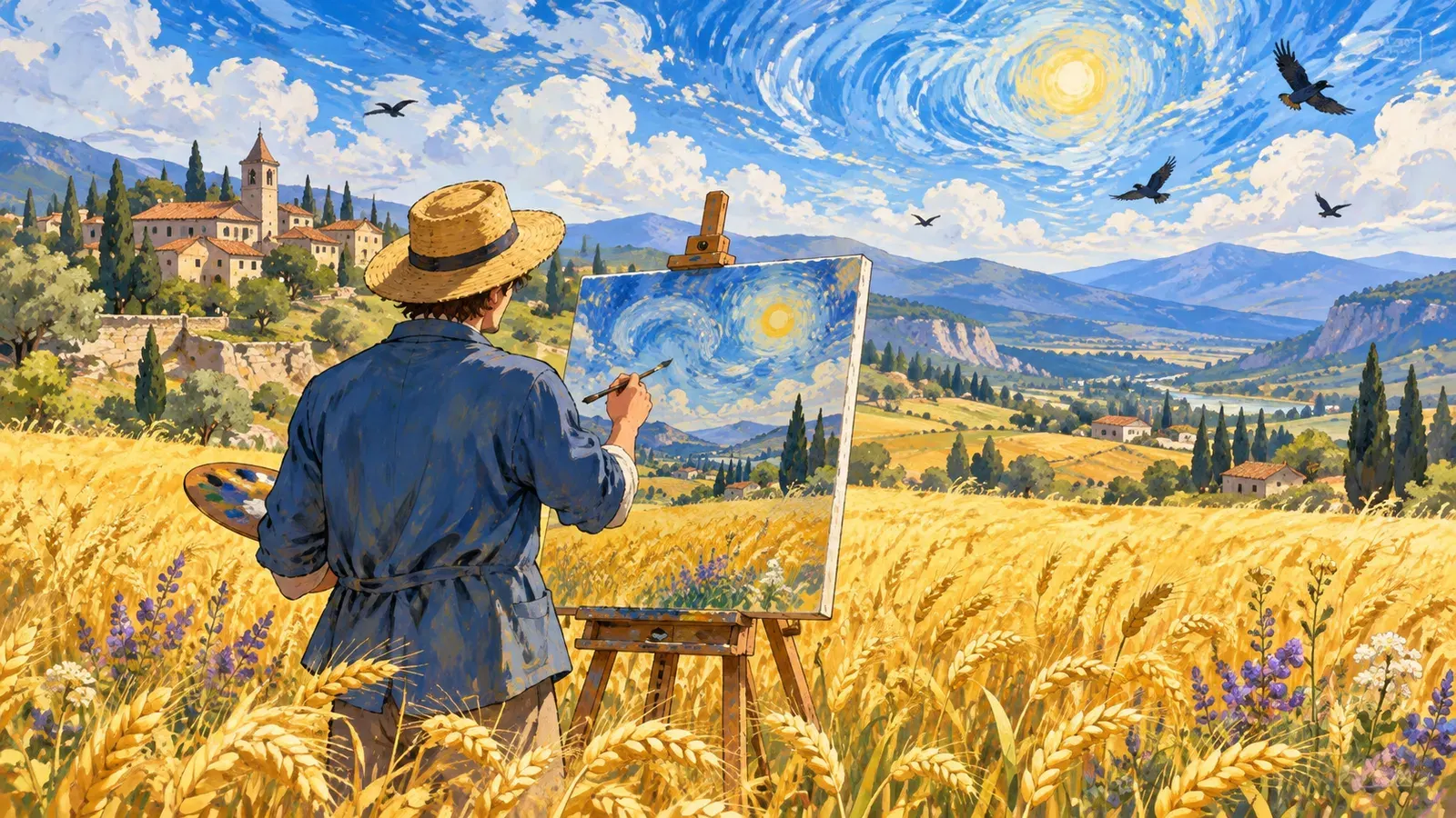 Vincent van Gogh: The Painter of Light and Color(ゴッホ 光と色をさがした画家)の挿絵