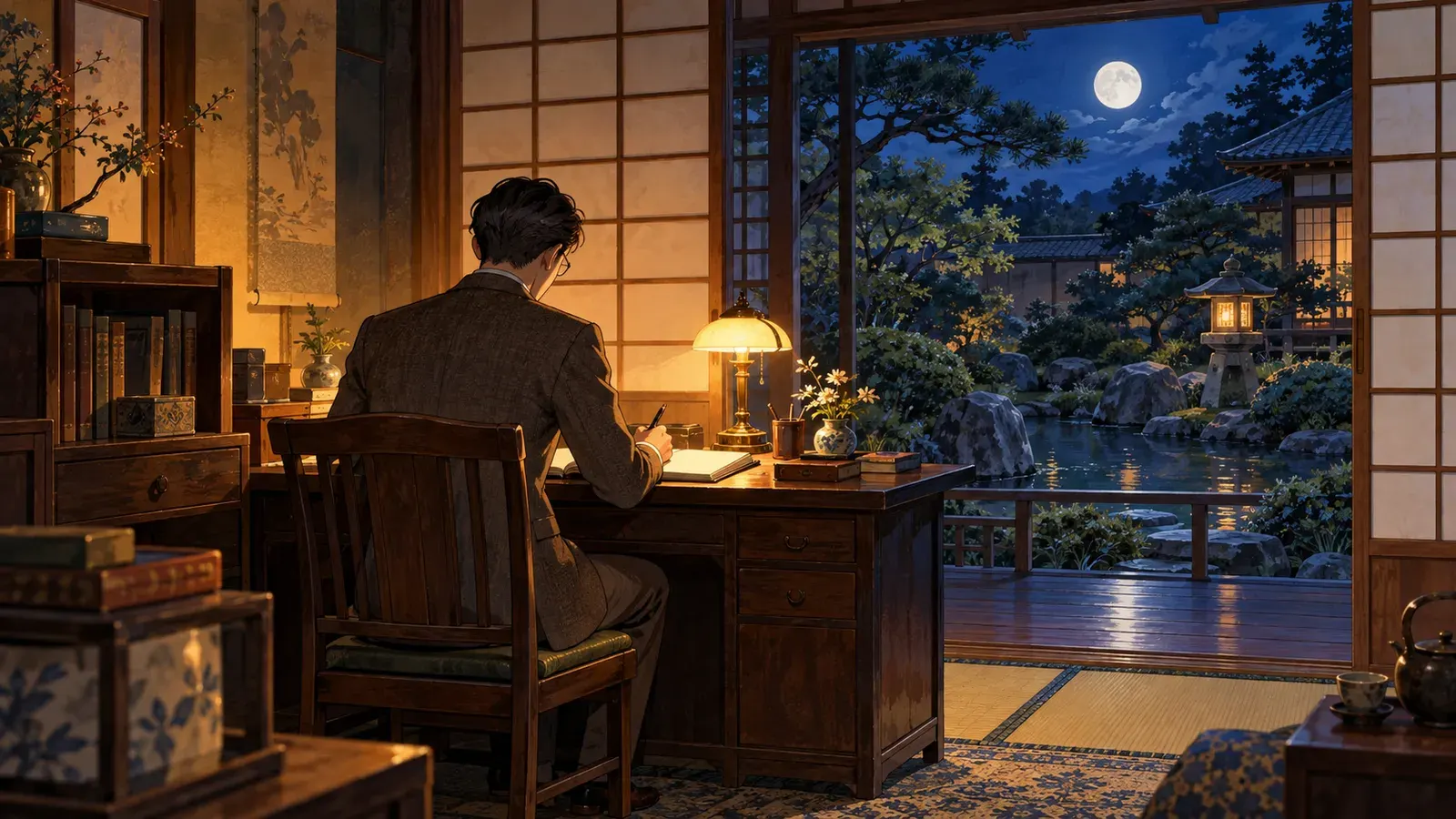 Yukawa Hideki: The Quiet Boy Who Won the Nobel Prize（湯川秀樹――無口な少年がノーベル賞をとるまで）の挿絵