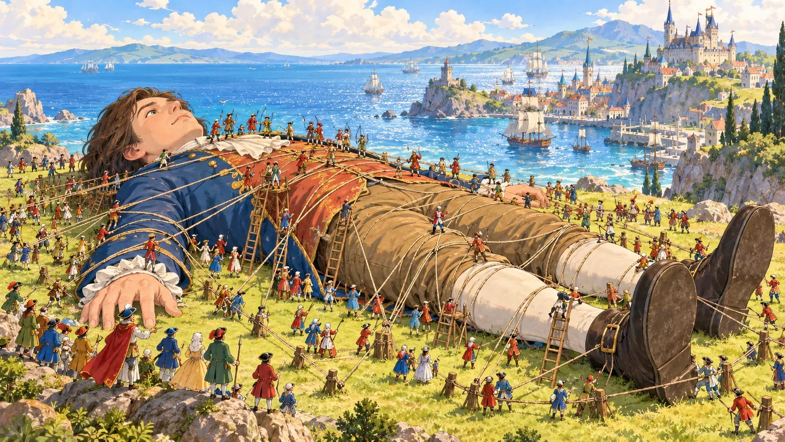 Gulliver's Travels: A Voyage to Lilliput（ガリヴァー旅行記（小人の国））の挿絵