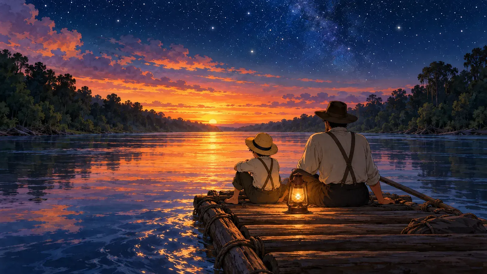 The Adventures of Huckleberry Finn(ハックルベリー・フィンの冒険)の挿絵