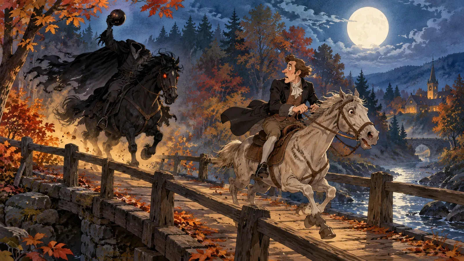 The Legend of Sleepy Hollow（スリーピー・ホローの伝説）の挿絵