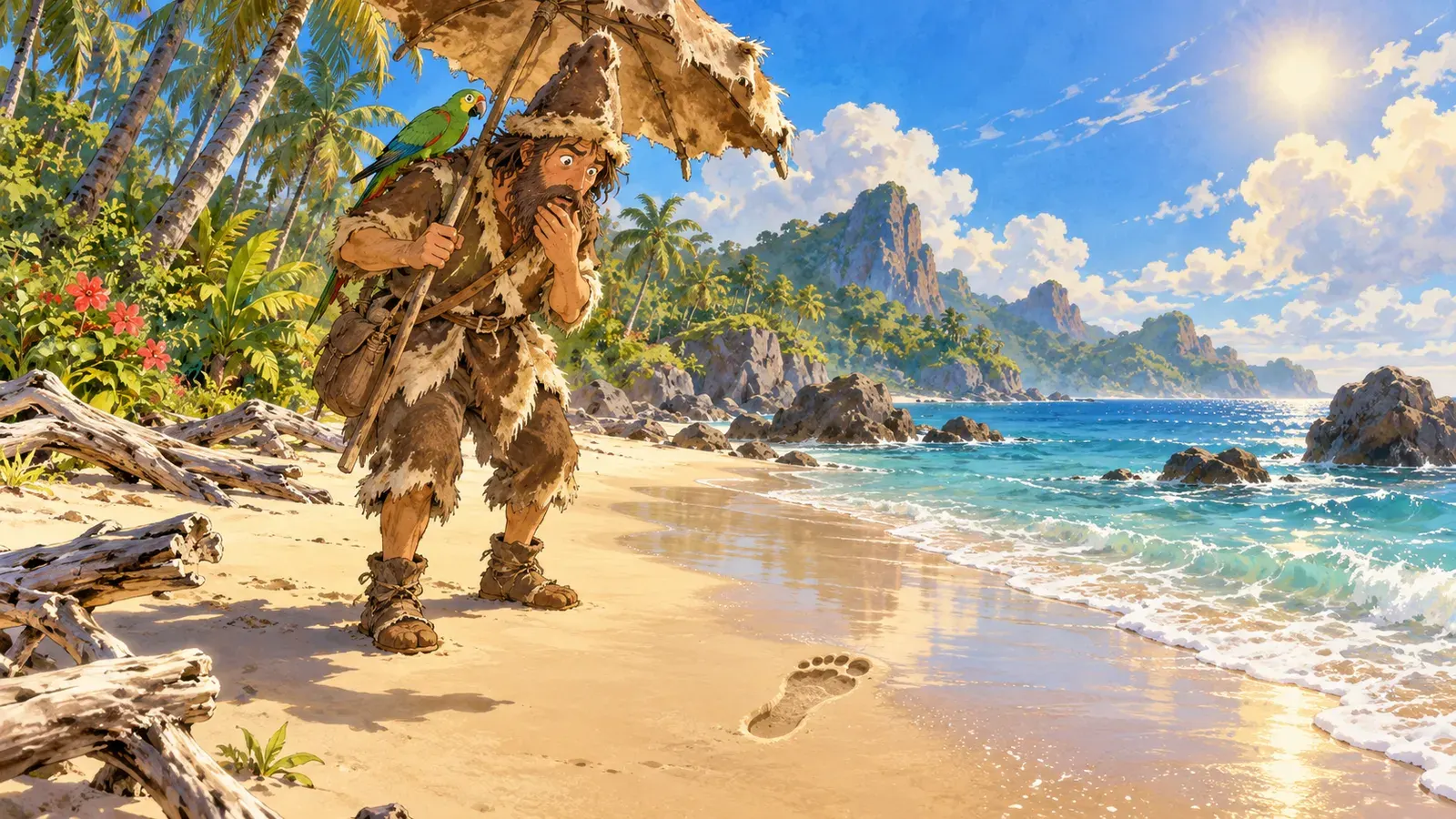 Robinson Crusoe(ロビンソン・クルーソー)の挿絵