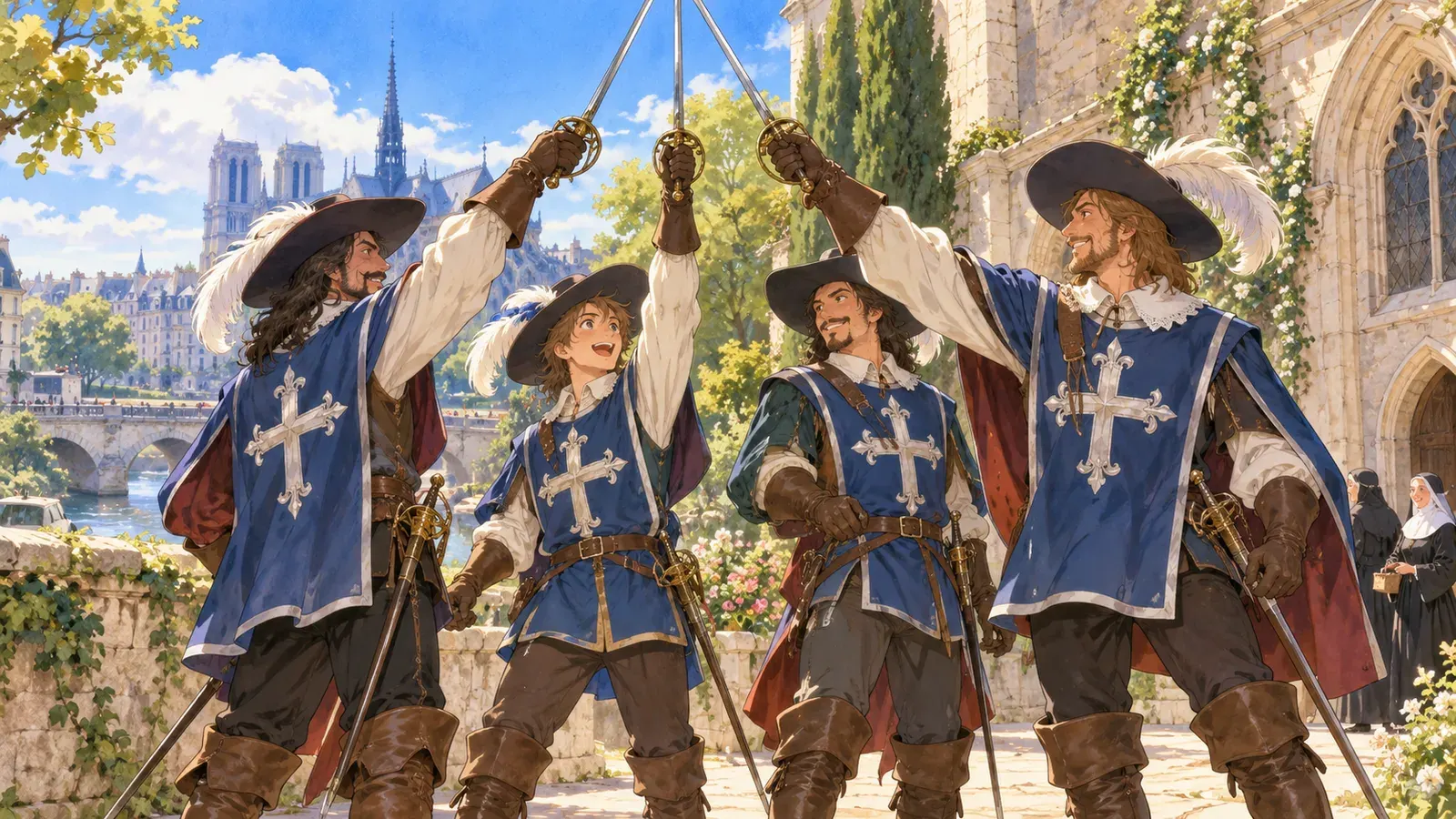 The Three Musketeers(三銃士)の挿絵