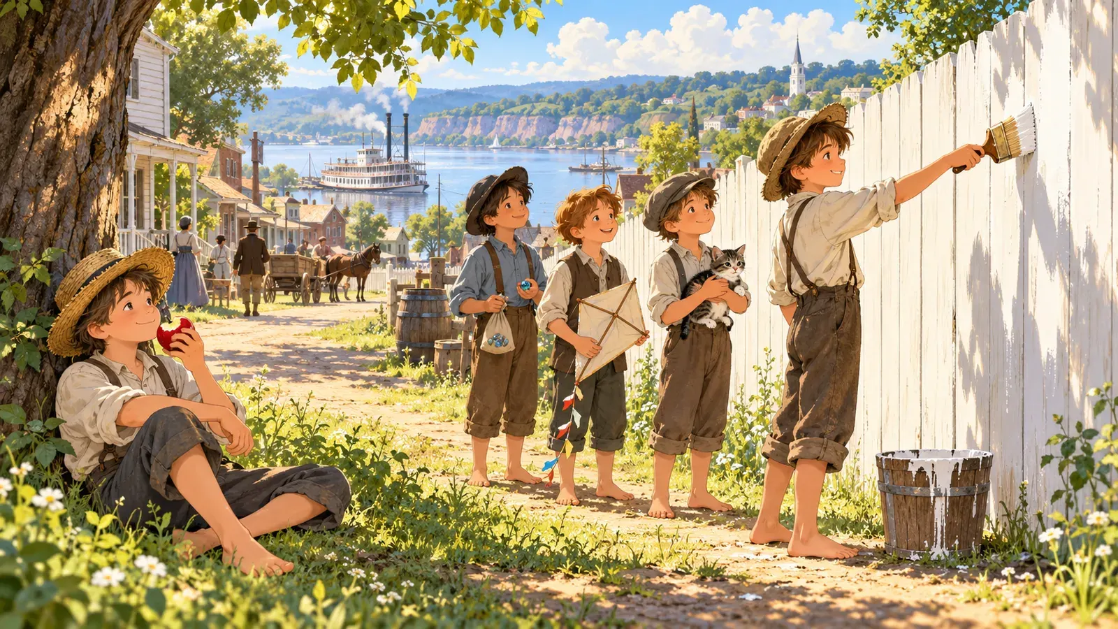 The Adventures of Tom Sawyer（トム・ソーヤーの冒険）の挿絵