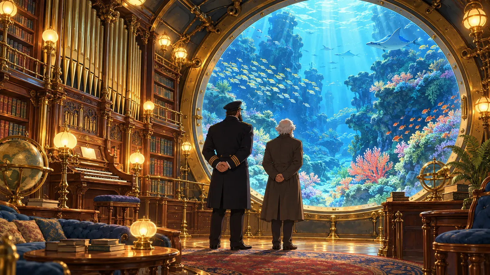 Twenty Thousand Leagues Under the Sea（海底二万里）の挿絵