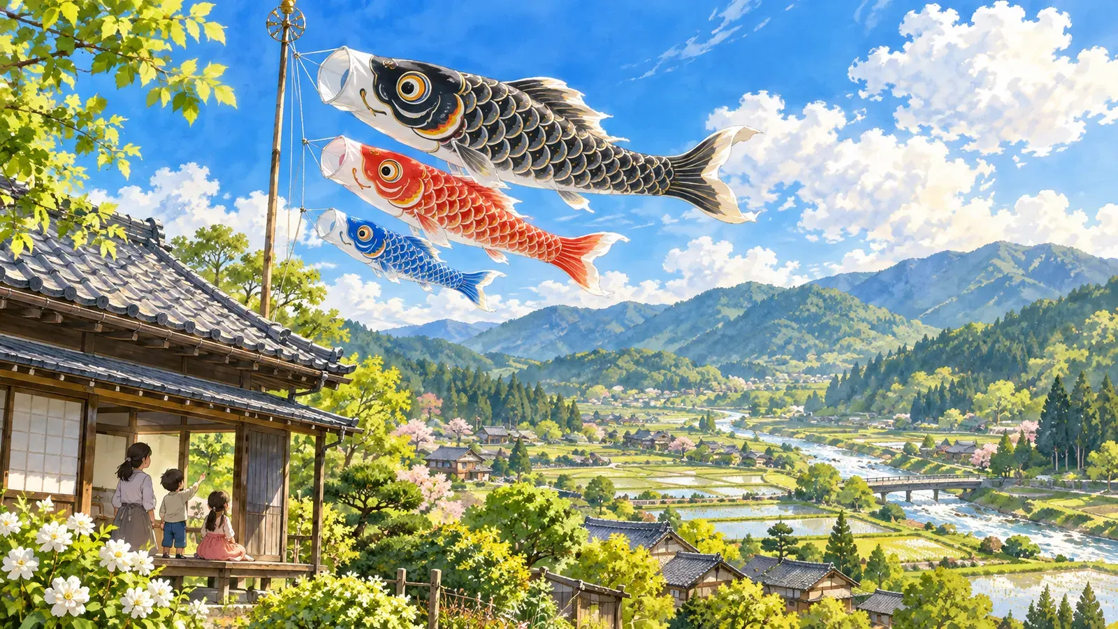 Fish in the Sky(空を泳ぐ魚)の挿絵