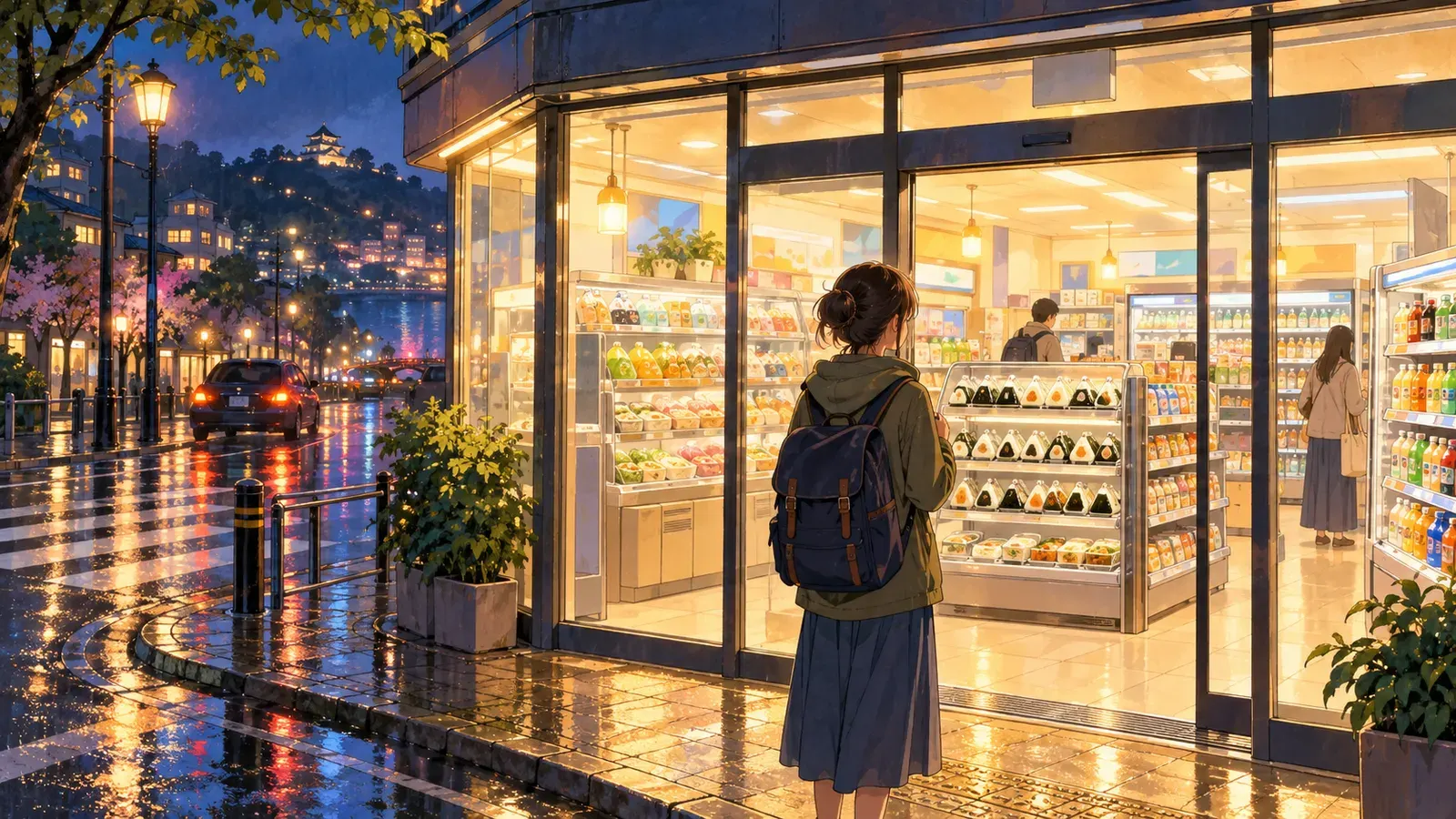 Konbini: The Store That Never Sleeps(コンビニ:眠らないお店)の挿絵
