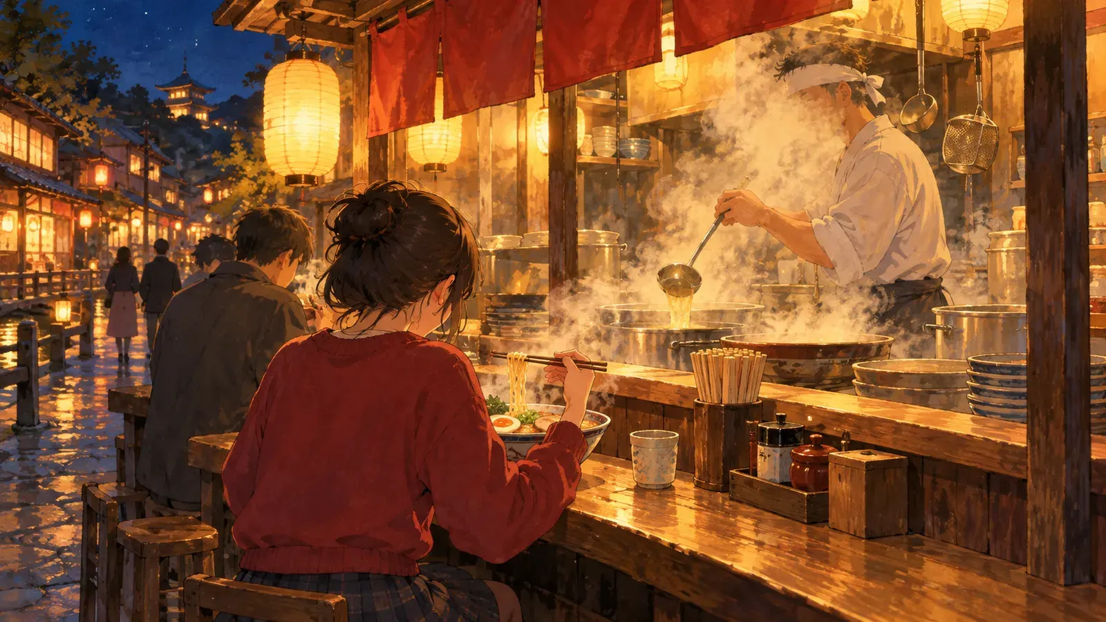 A Bowl of Ramen, a Bowl of History(ラーメン一杯に歴史あり)の挿絵