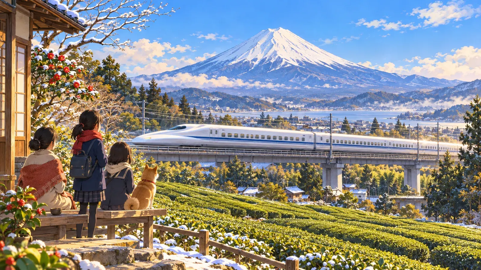 The Shinkansen and the Art of Train Manners(新幹線と電車のマナー)の挿絵