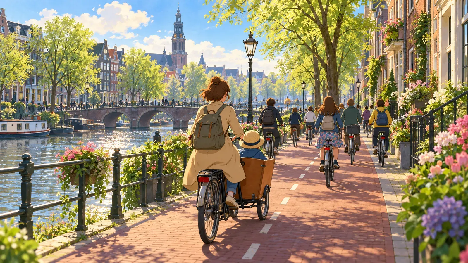Cities of Bicycles(自転車の街 コペンハーゲンとアムステルダム)の挿絵