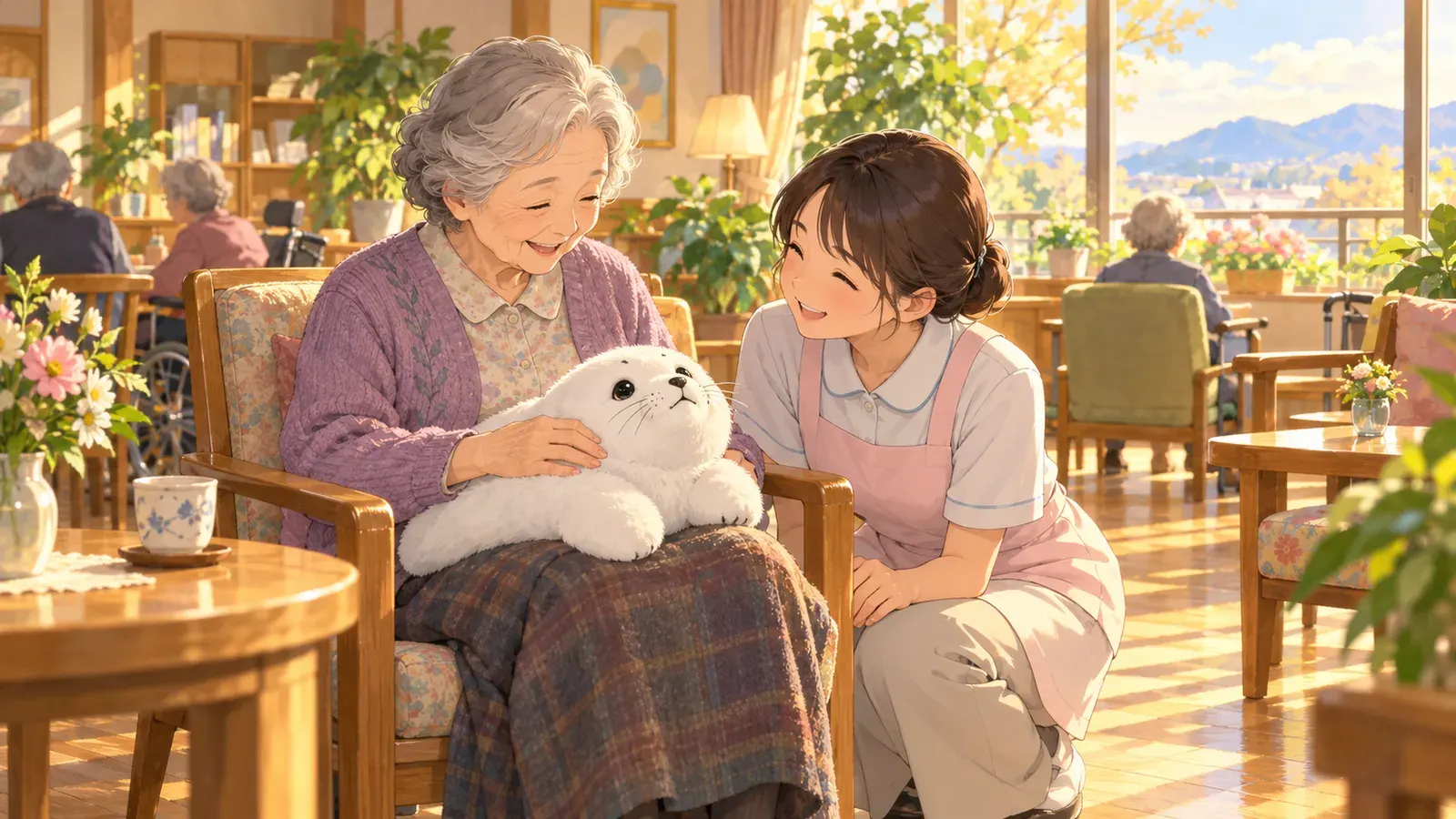 Robots in the Care Home(介護の現場にロボット?)の挿絵