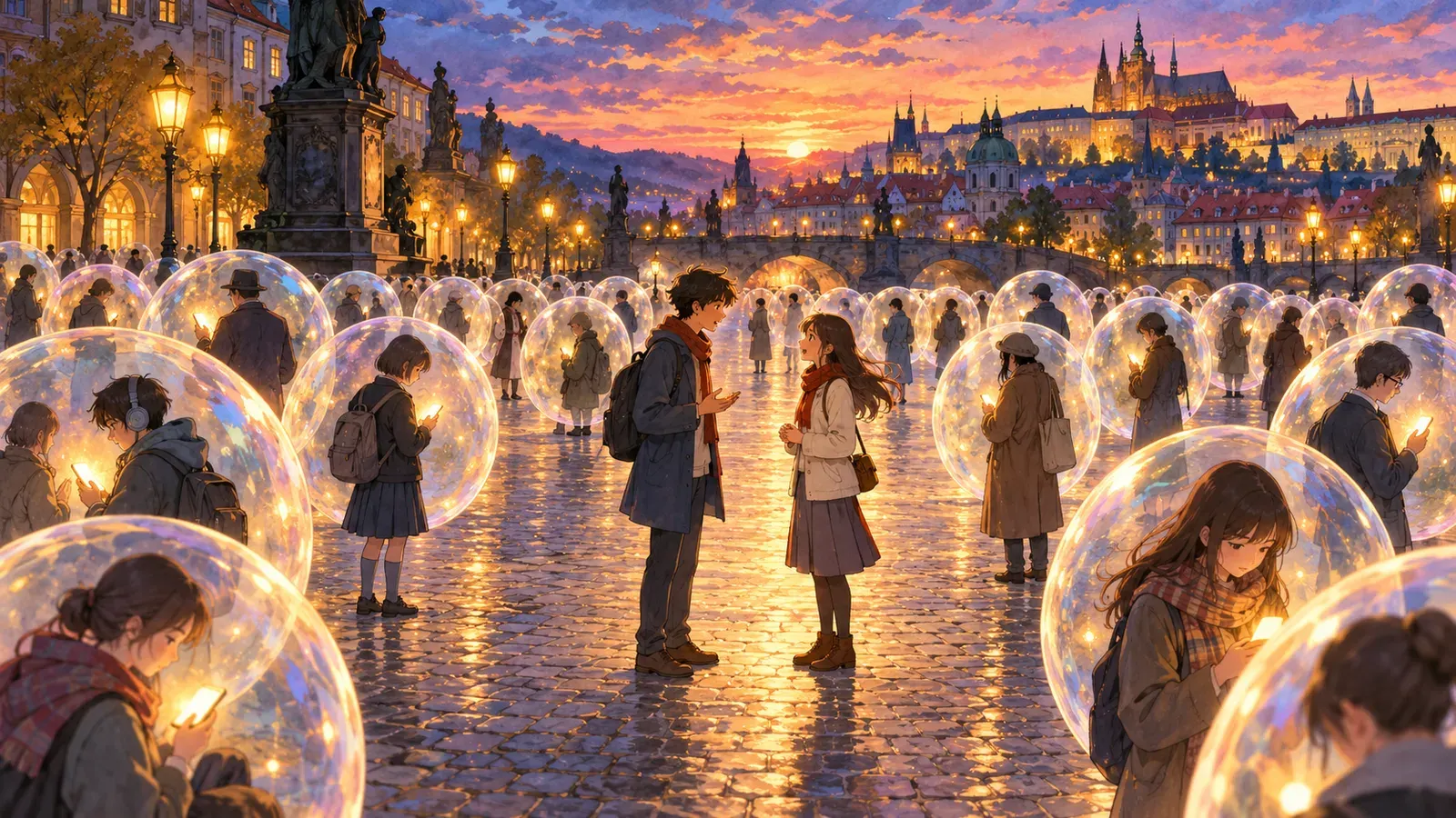 Trapped in a Bubble? Algorithms, Echo Chambers, and a Divided Society(泡の中に閉じこめられて?――アルゴリズム、エコーチェンバー、分断される社会)の挿絵