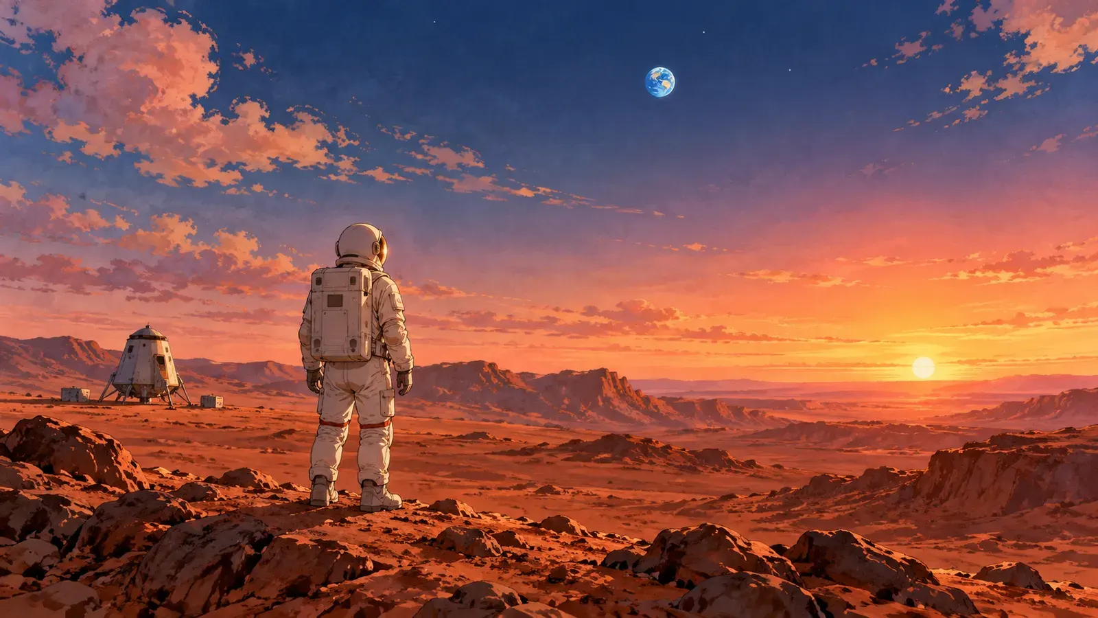 Should Humans Go to Mars?(人類は火星へ行くべきか)の挿絵