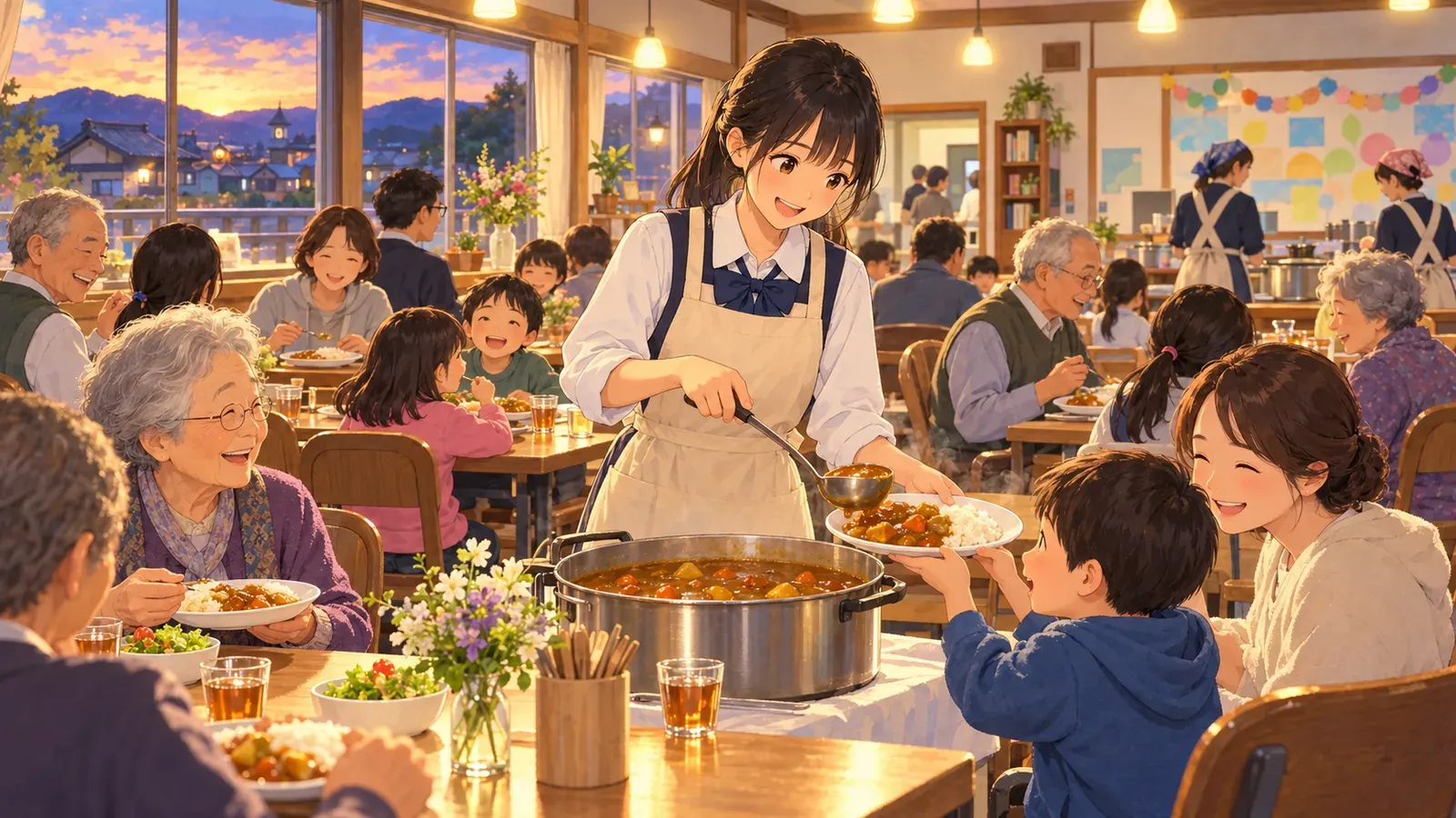 Kodomo Shokudo: A Kitchen for Everyone(子ども食堂 みんなの台所)の挿絵