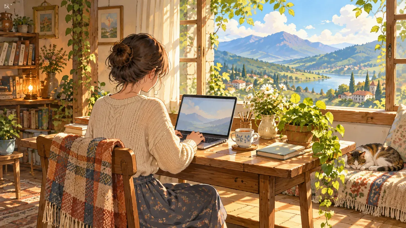 Working from Home(家で働くということ リモートワーク)の挿絵