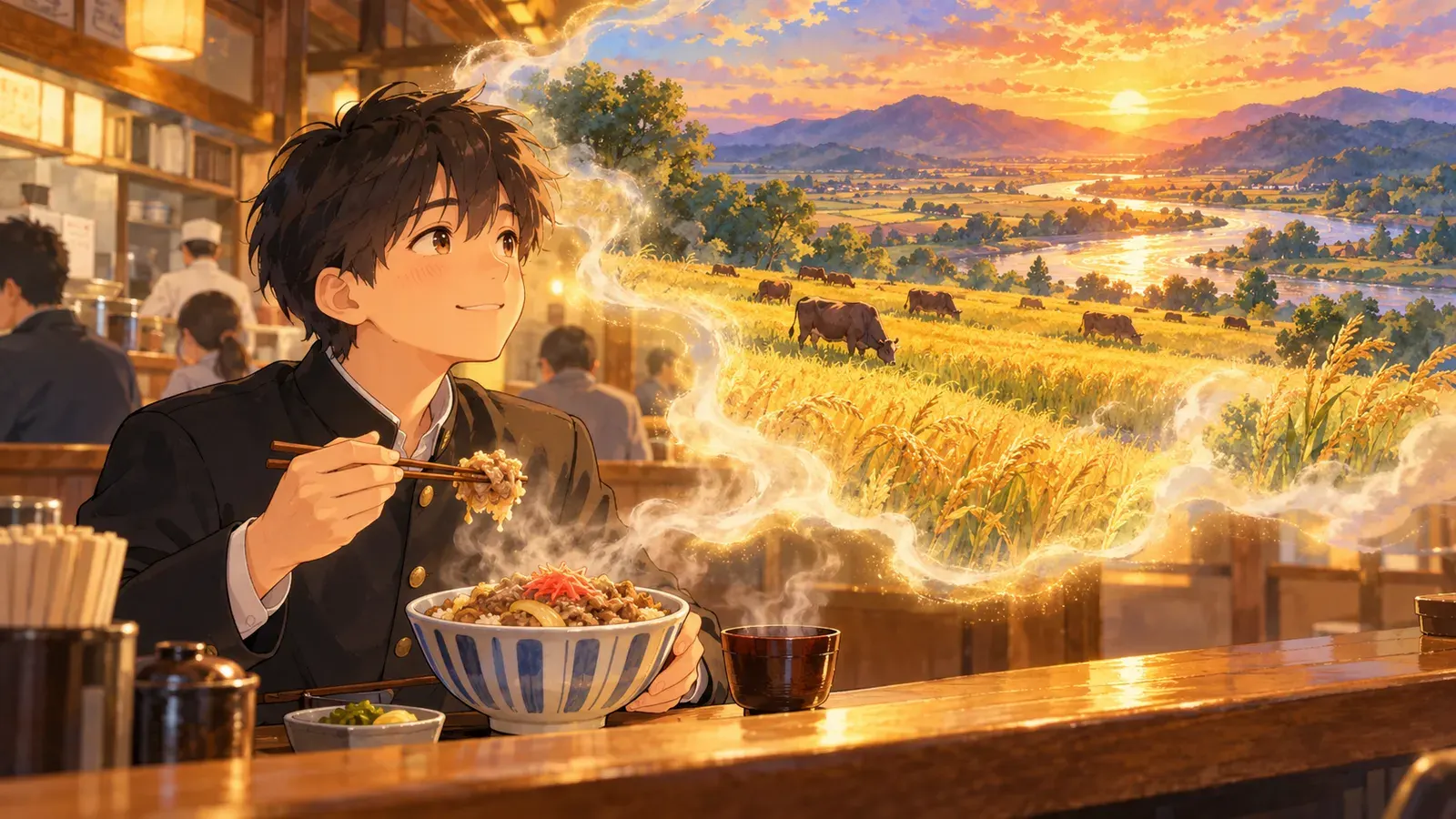 The Hidden Water in Our Food(食べ物にかくれた水 バーチャルウォーター)の挿絵