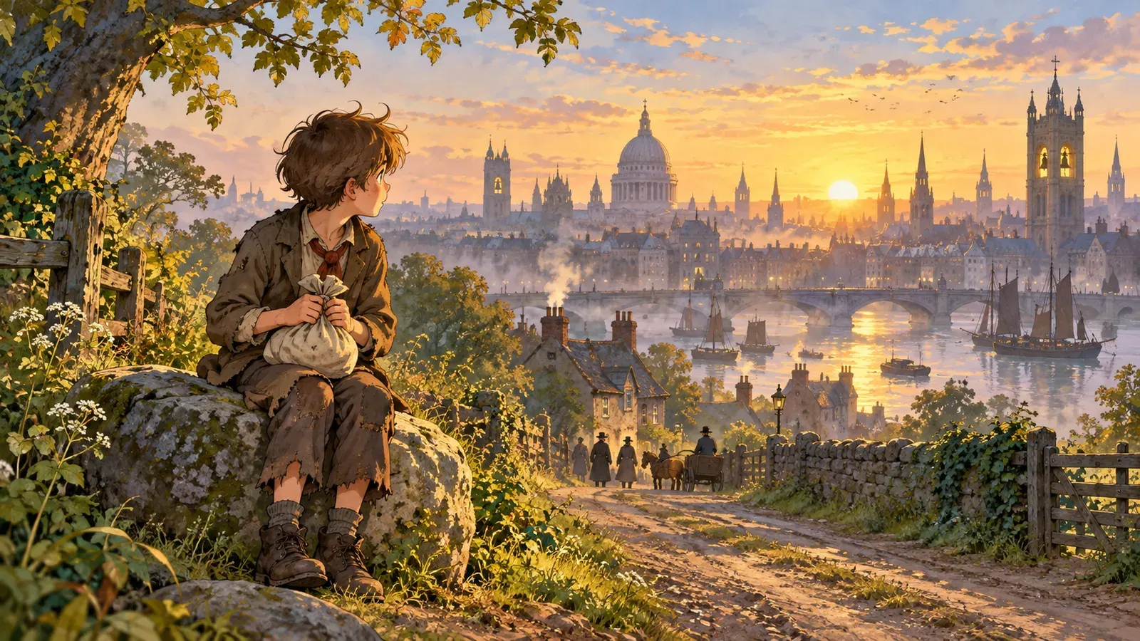 Dick Whittington and His Cat（ディック・ウィッティントンと猫）の挿絵