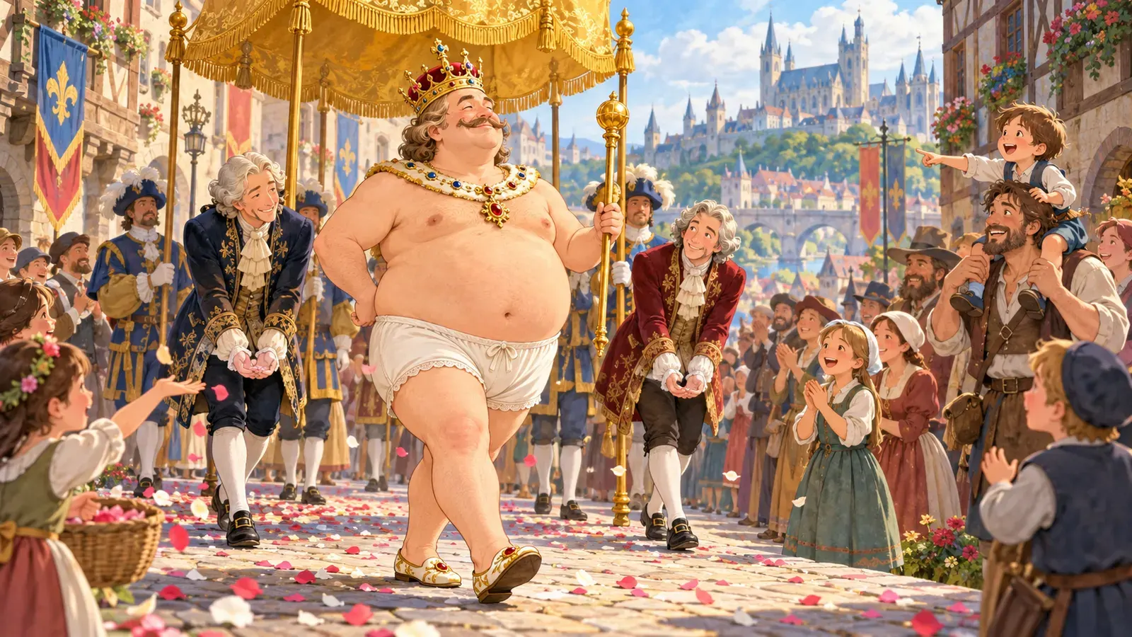 The Emperor's New Clothes(はだかの王さま)の挿絵