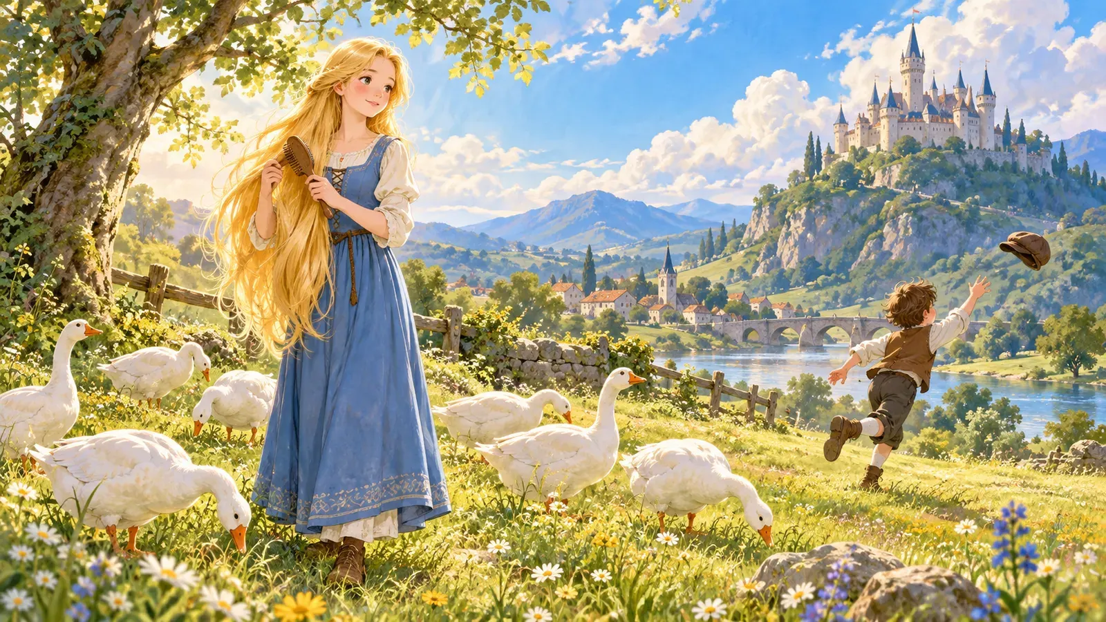 The Goose Girl(ガチョウ番の娘)の挿絵