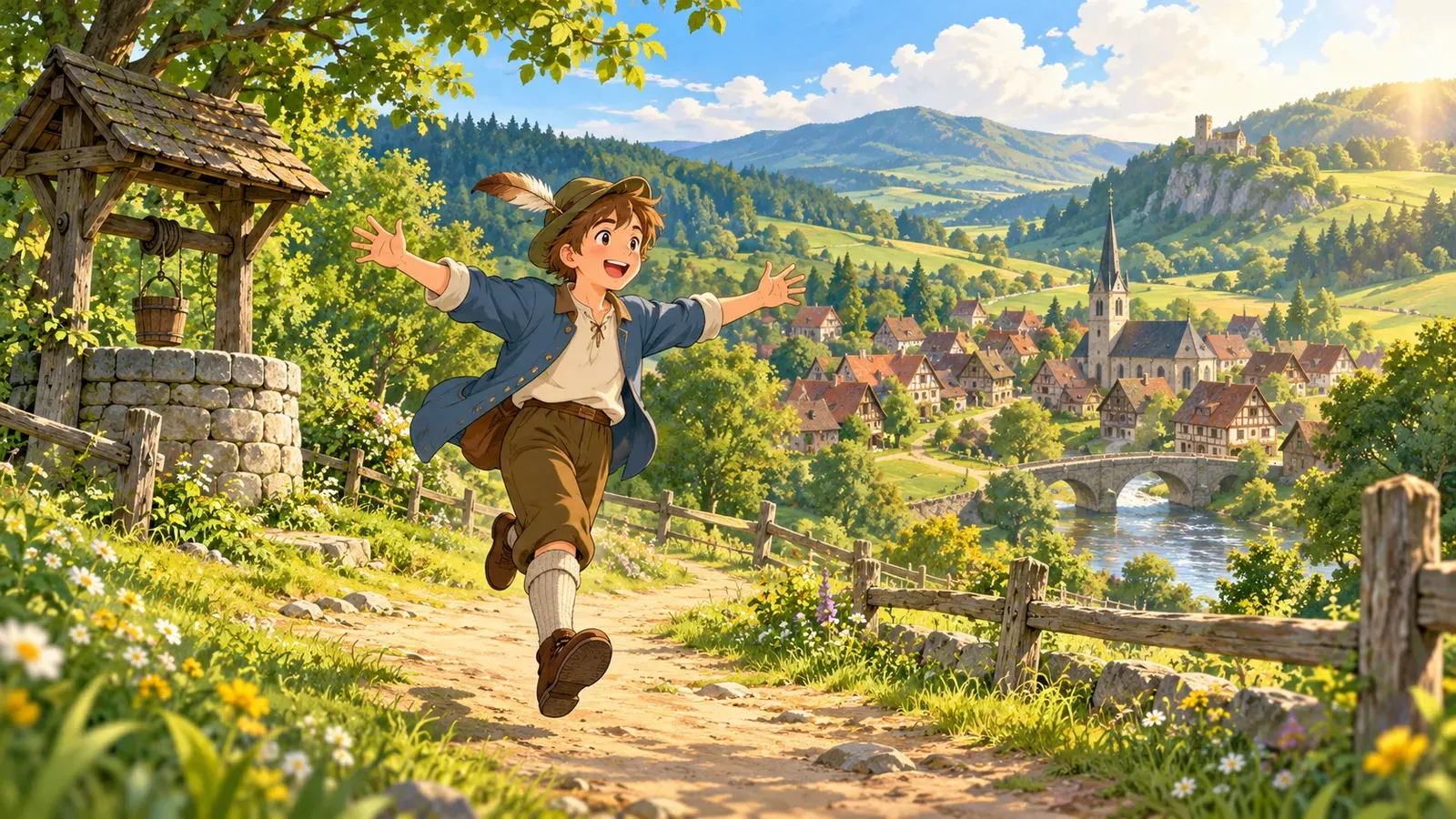 Hans in Luck(しあわせハンス)の挿絵